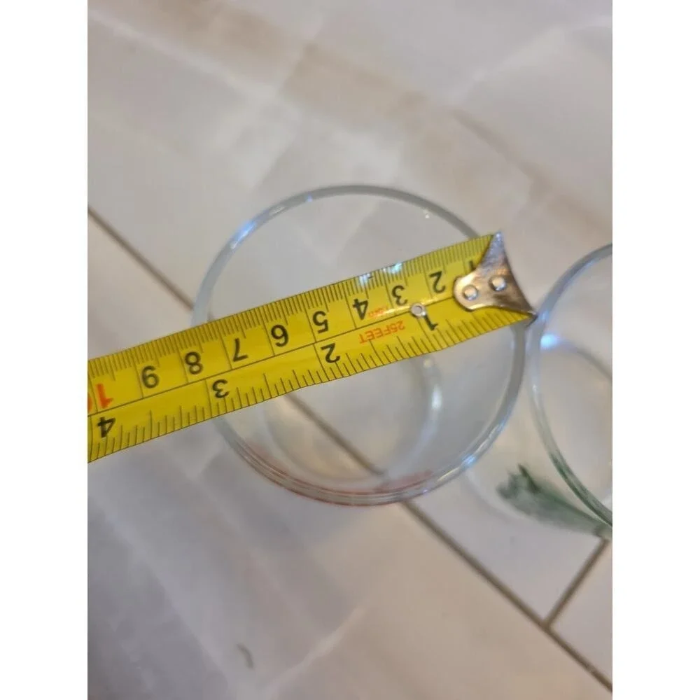 Set of 2 MERRY VIBES ONLY‎ Christmas Lowball Glass Tumblers 10.25 oz. Each